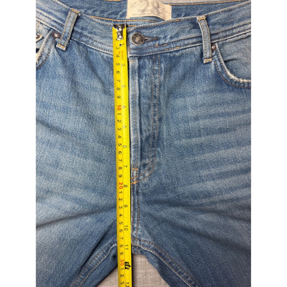 We The Free Free People Twenty Eight Jeans Blue High Rise Shredded Raw Hem 28 - Picture 9 of 13